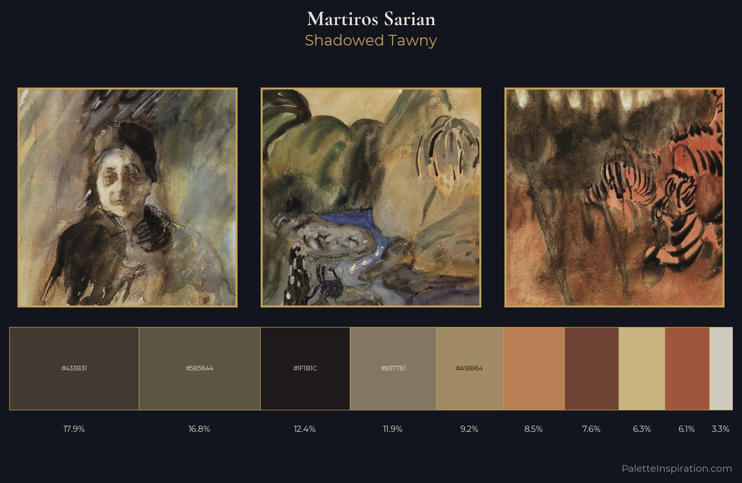 Martiros Sarian Palette 6 — Shadowed Tawny