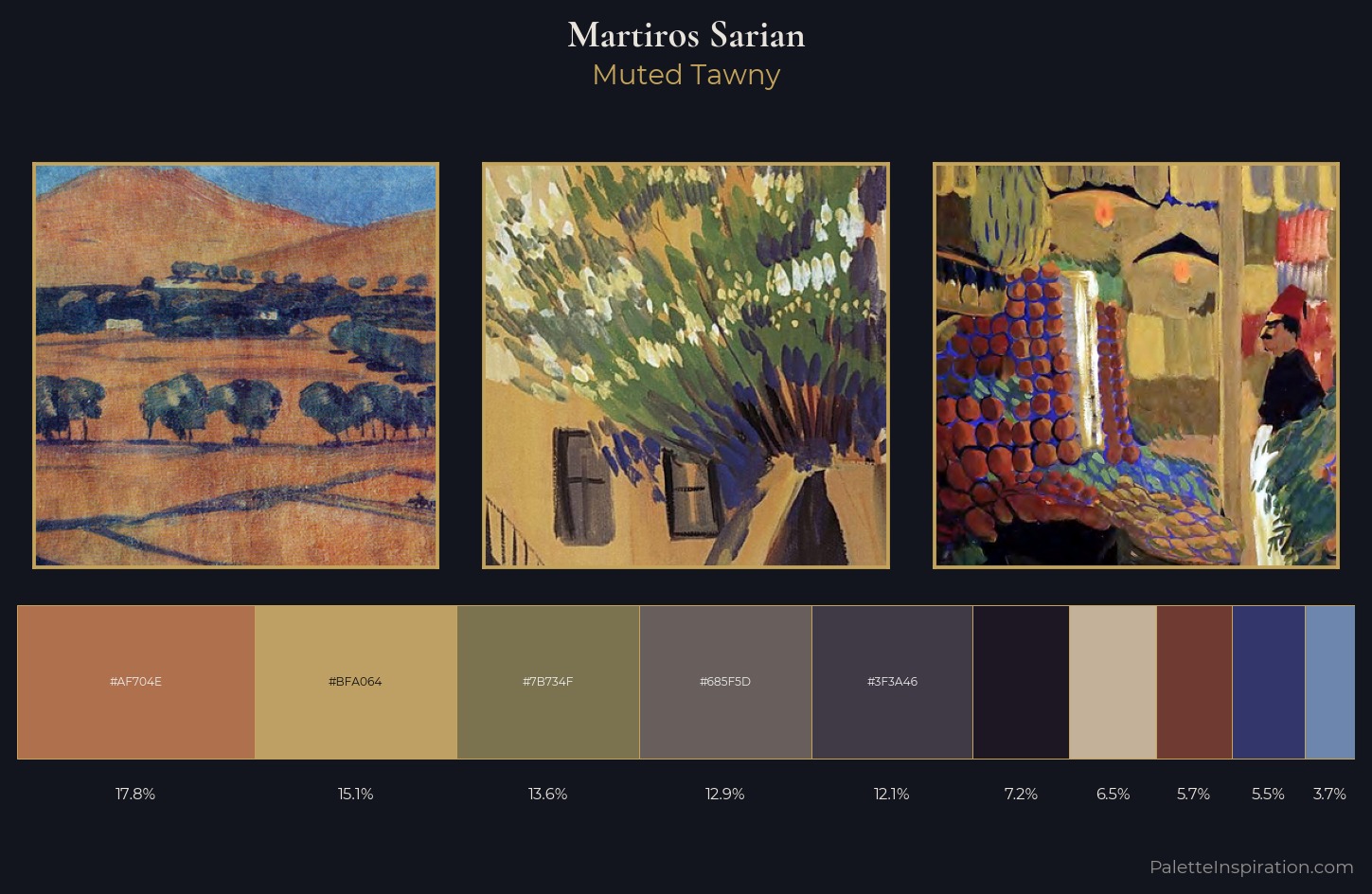 Martiros Sarian Palette 9 — Muted Tawny
