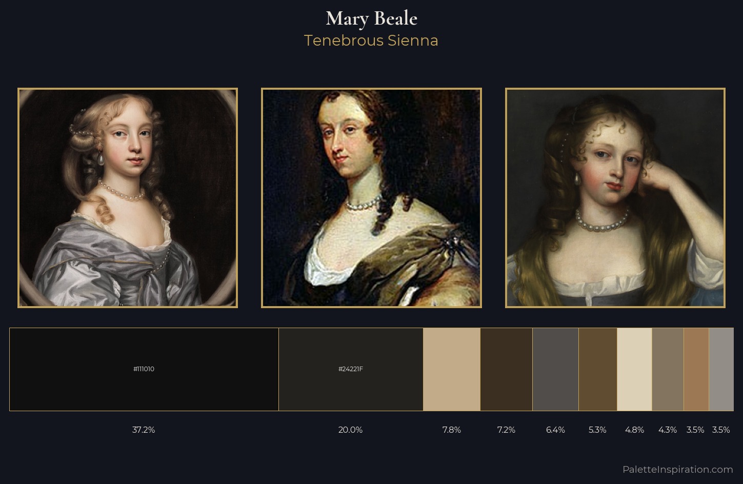 Mary Beale Palette 3 — Tenebrous Sienna