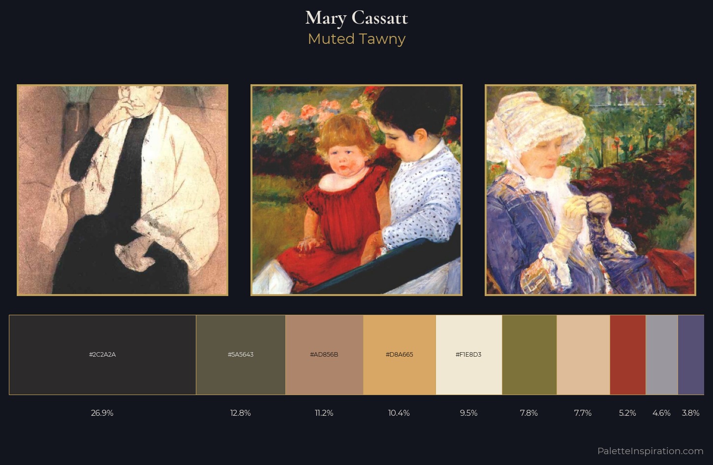 Mary Cassatt Palette 6 — Muted Tawny