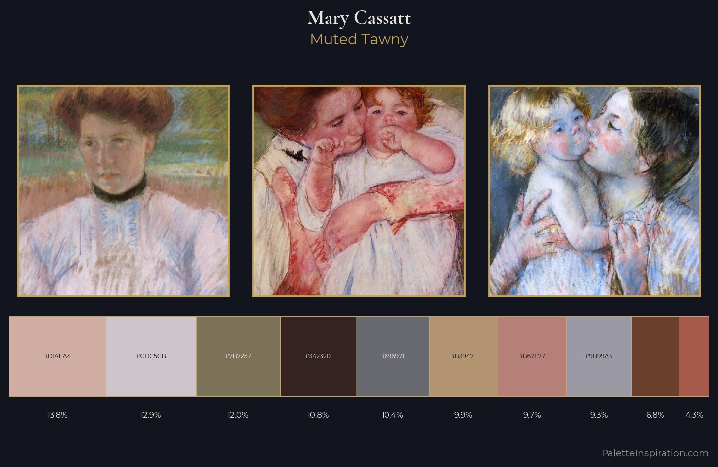 Mary Cassatt Palette 7 — Muted Tawny