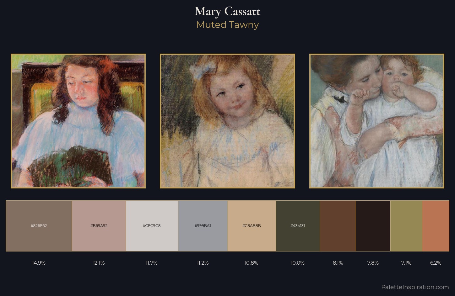 Mary Cassatt Palette 12 — Muted Tawny