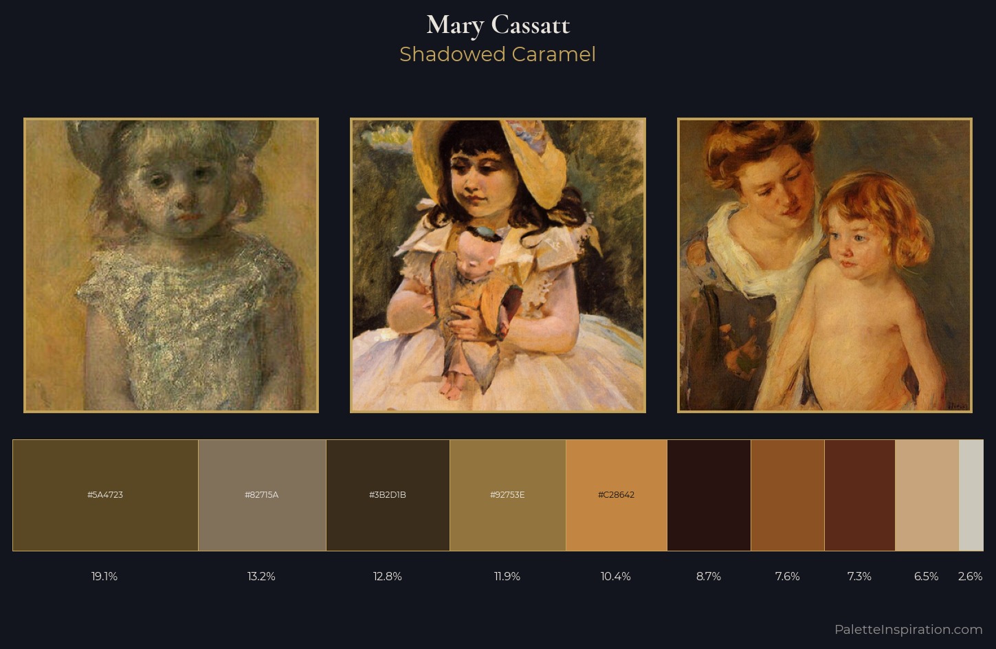 Mary Cassatt Palette 16 — Shadowed Caramel
