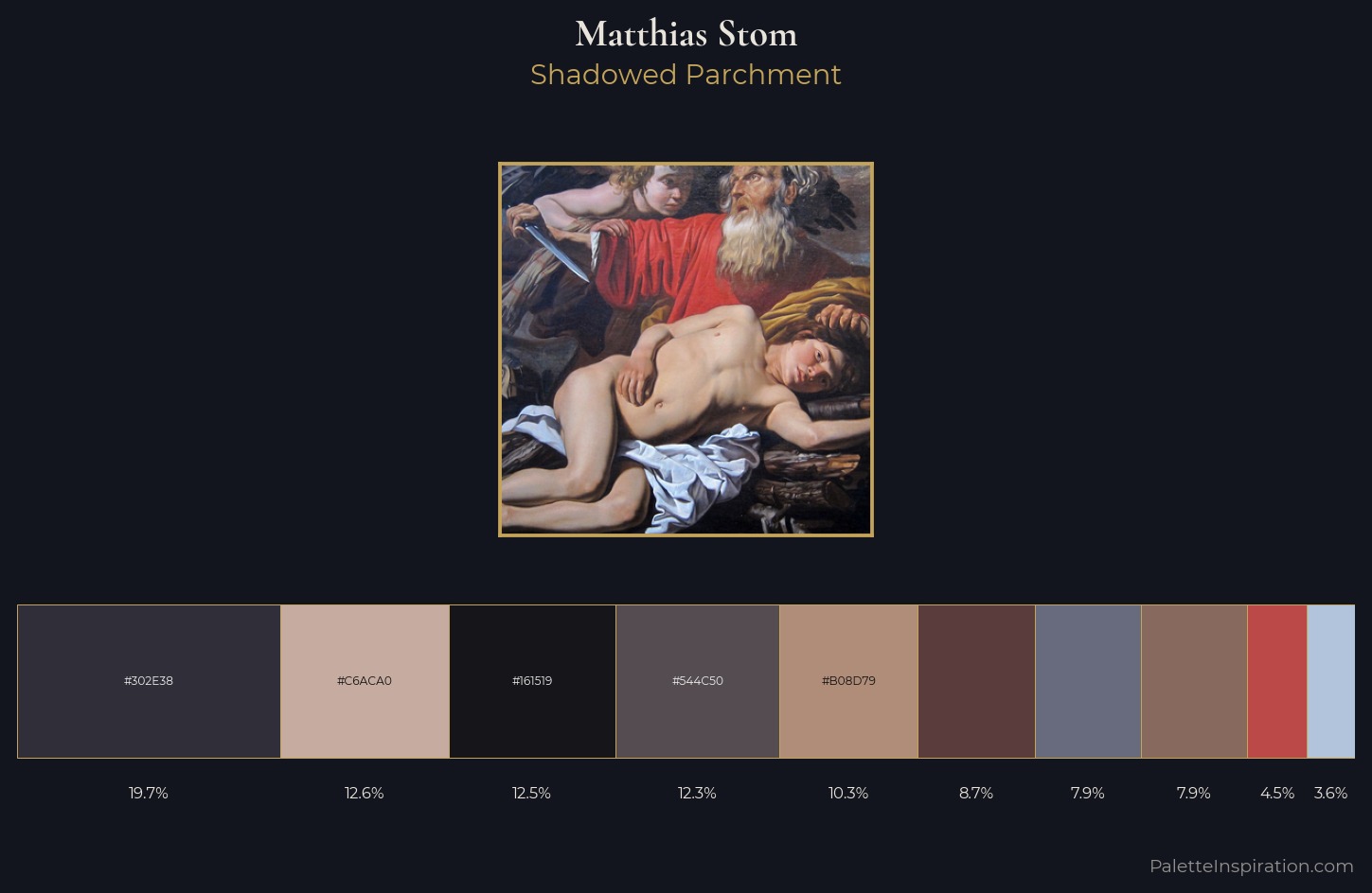 Matthias Stom Palette 1 — Shadowed Parchment