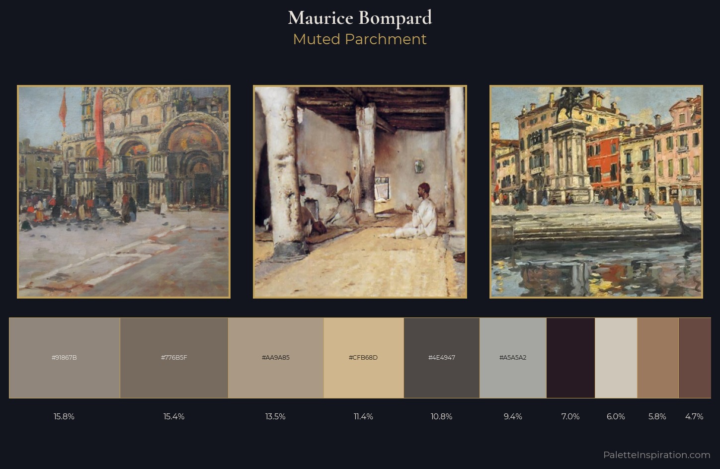 Maurice Bompard Palette 3 — Muted Parchment