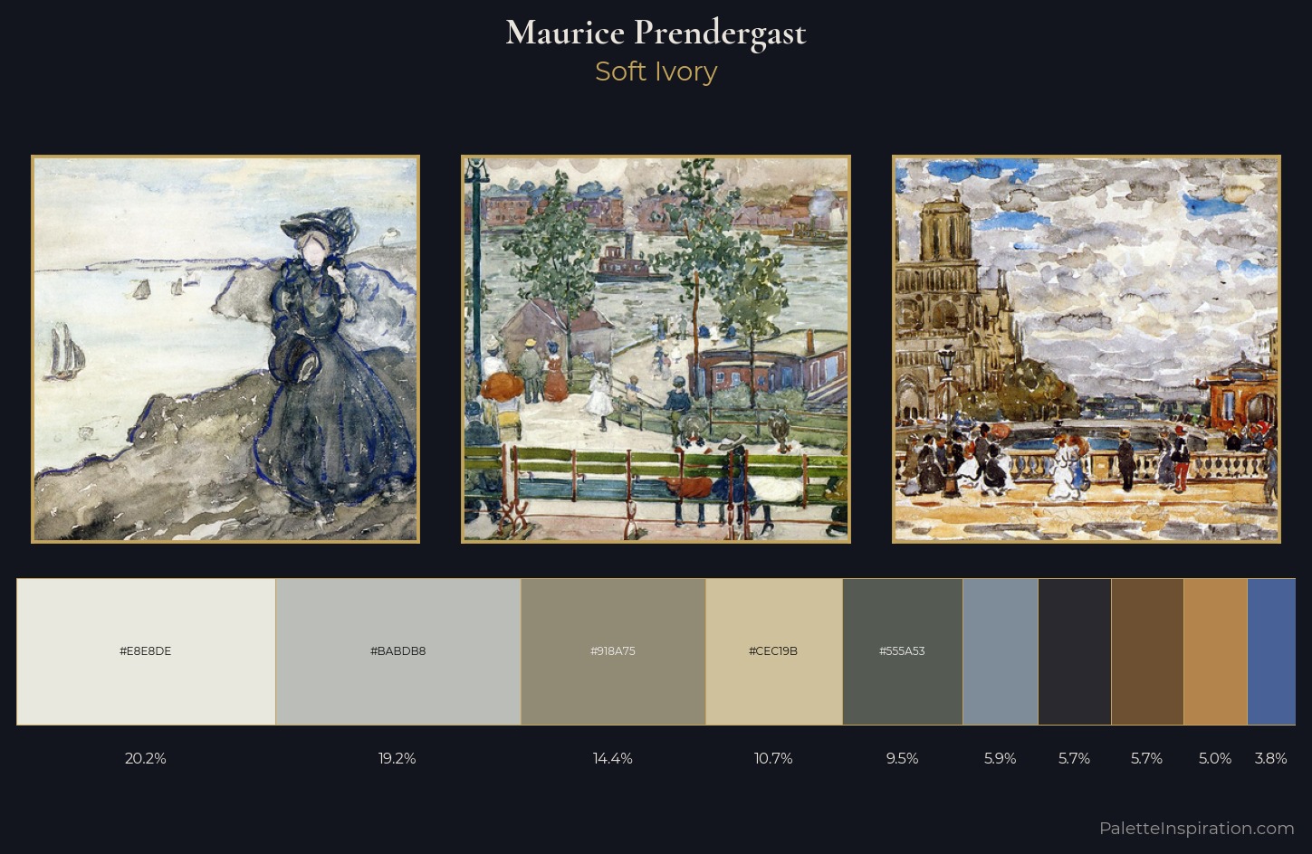 Maurice Prendergast Palette 7 — Soft Ivory