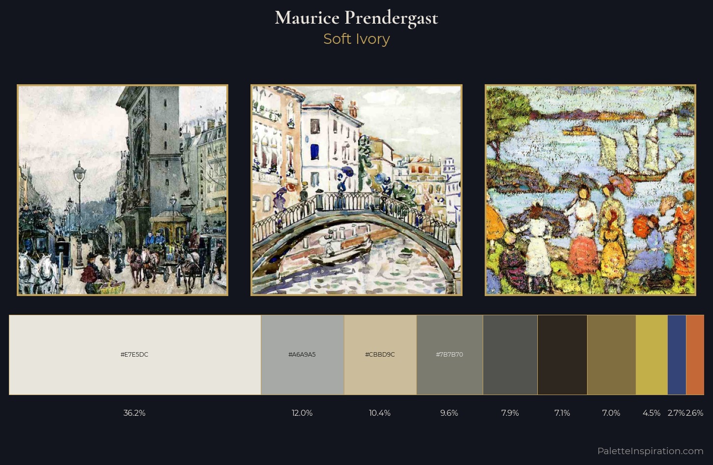 Maurice Prendergast Palette 9 — Soft Ivory