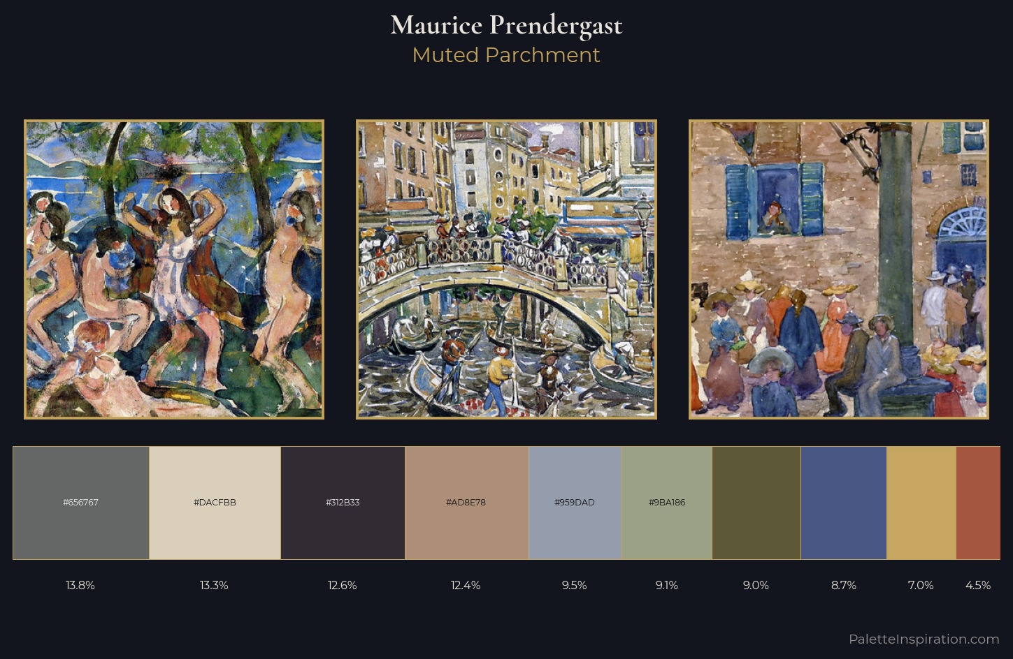 Maurice Prendergast Palette 12 — Muted Parchment