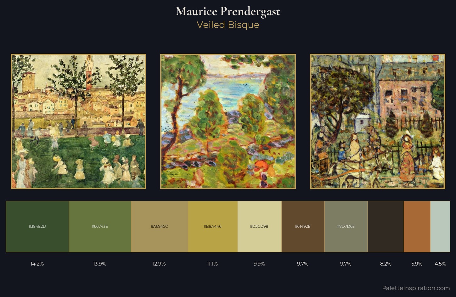 Maurice Prendergast Palette 13 — Veiled Bisque
