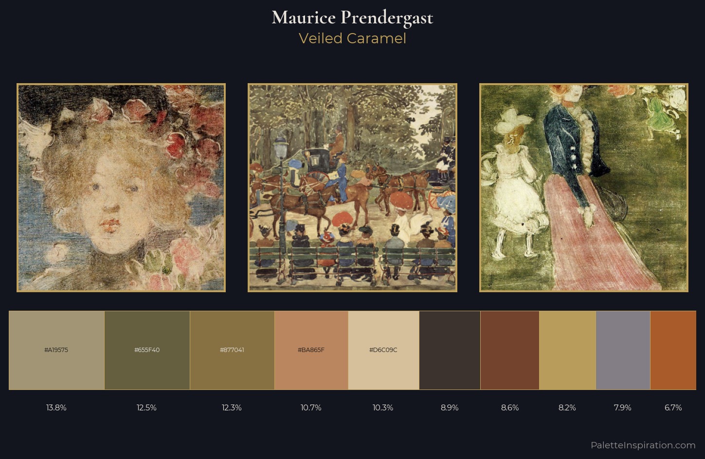 Maurice Prendergast Palette 14 — Veiled Caramel