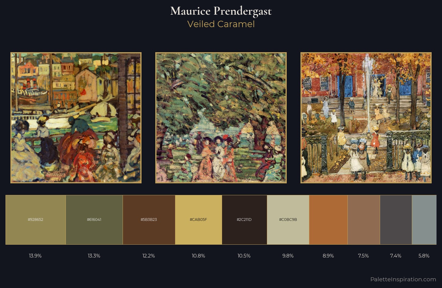 Maurice Prendergast Palette 19 — Veiled Caramel