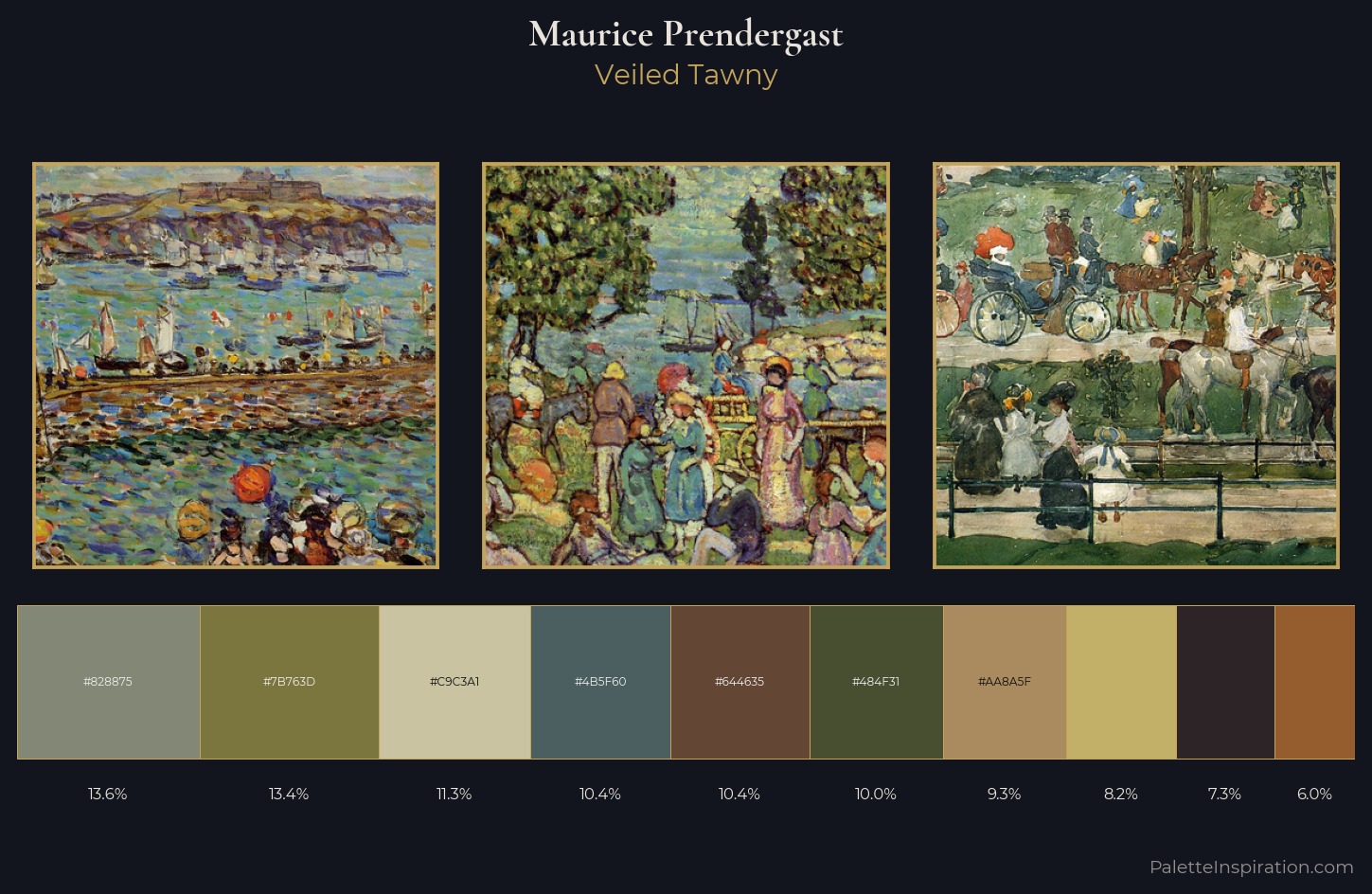 Maurice Prendergast Palette 20 — Veiled Tawny