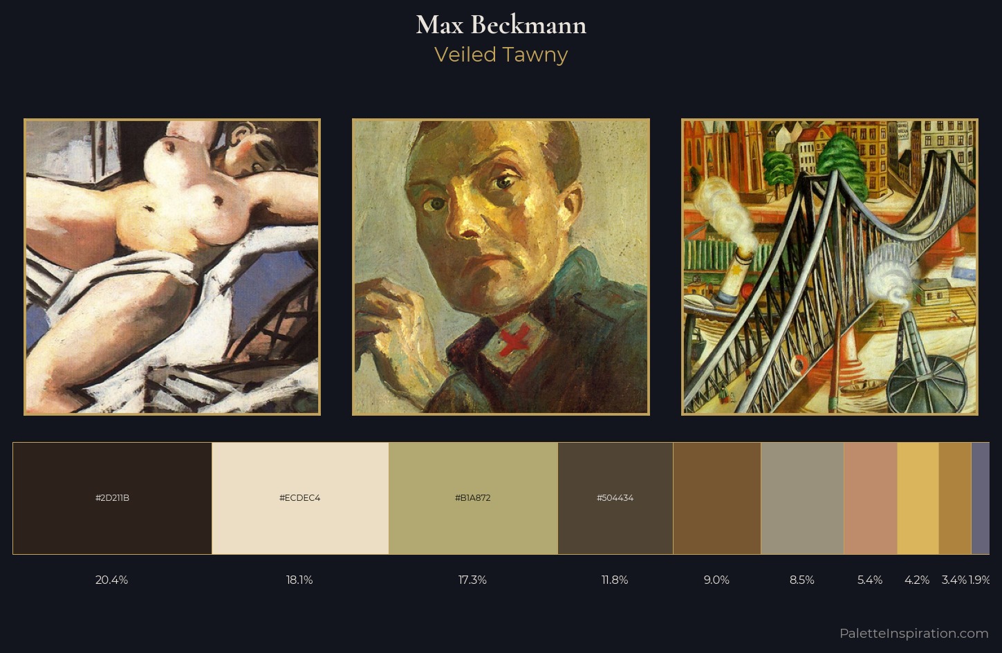 Max Beckmann Palette 2 — Veiled Tawny