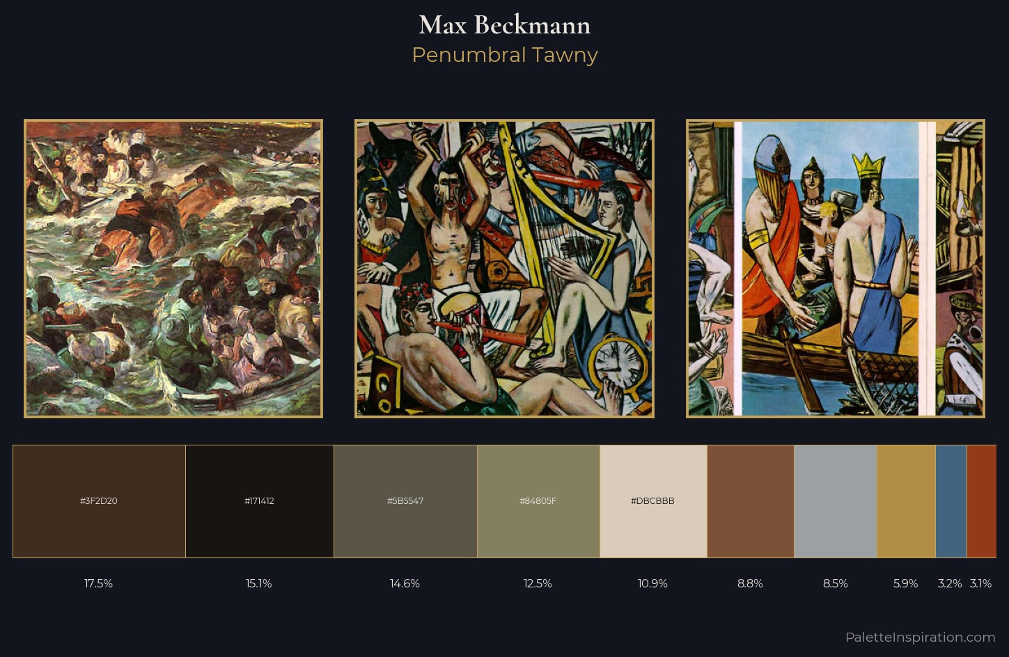 Max Beckmann Palette 8 — Penumbral Tawny
