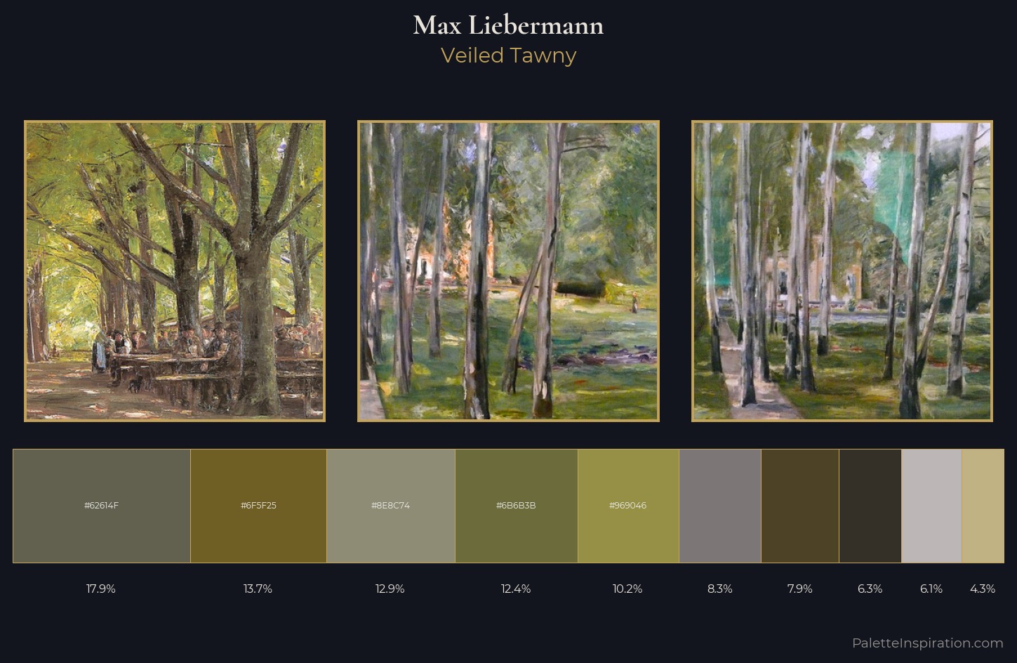 Max Liebermann Palette 6 — Veiled Tawny