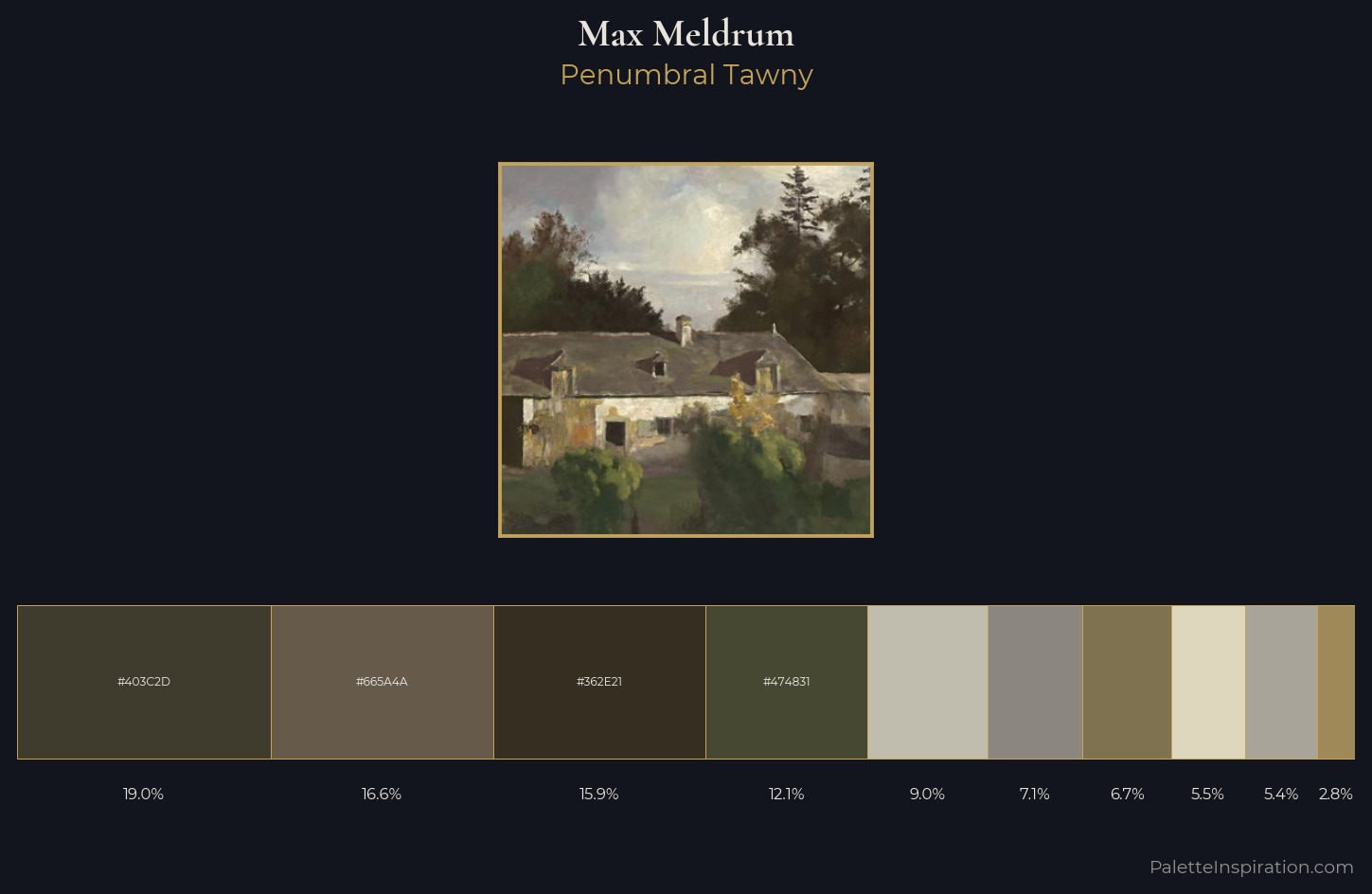 Max Meldrum Palette 1 — Penumbral Tawny