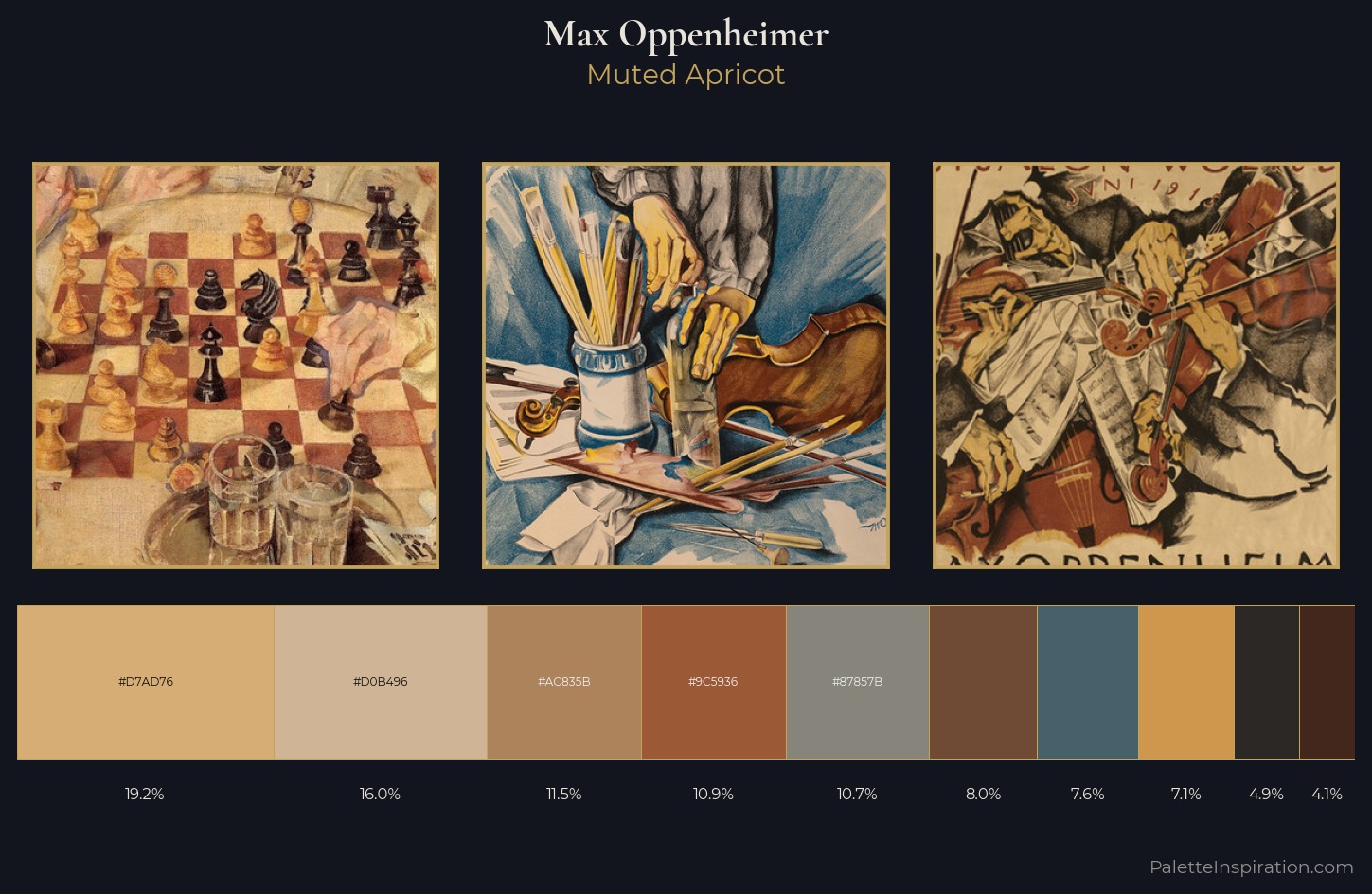 Max Oppenheimer Palette 3 — Muted Apricot