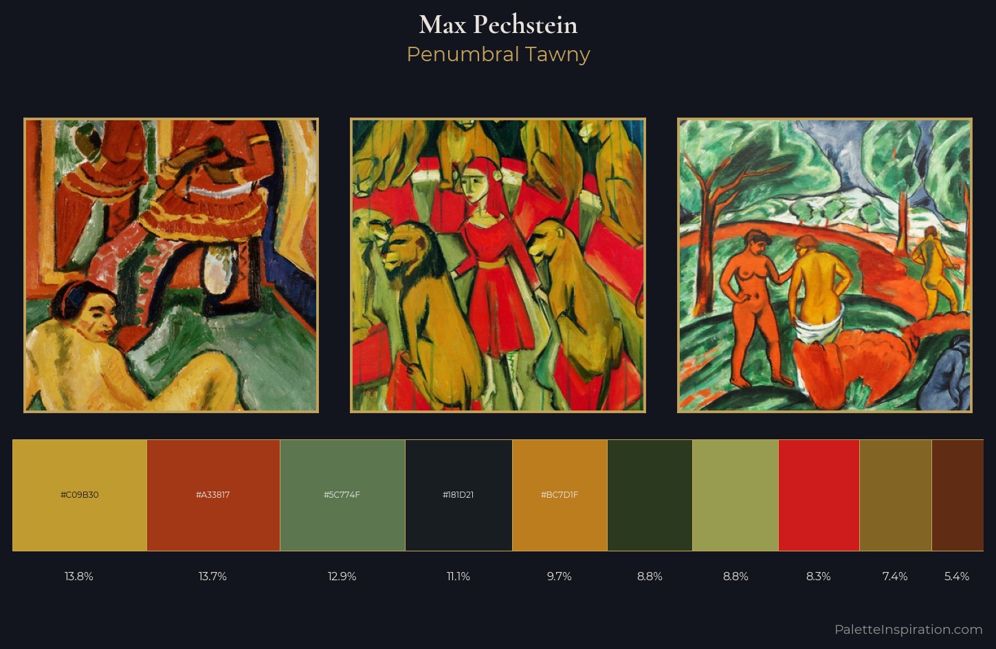 Max Pechstein Palette 8 — Penumbral Tawny