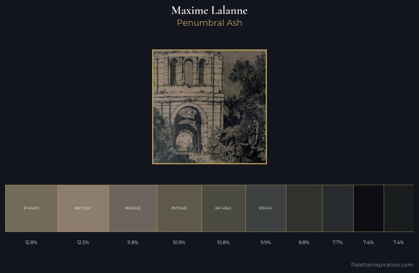 Maxime Lalanne Palette 1 — Penumbral Ash