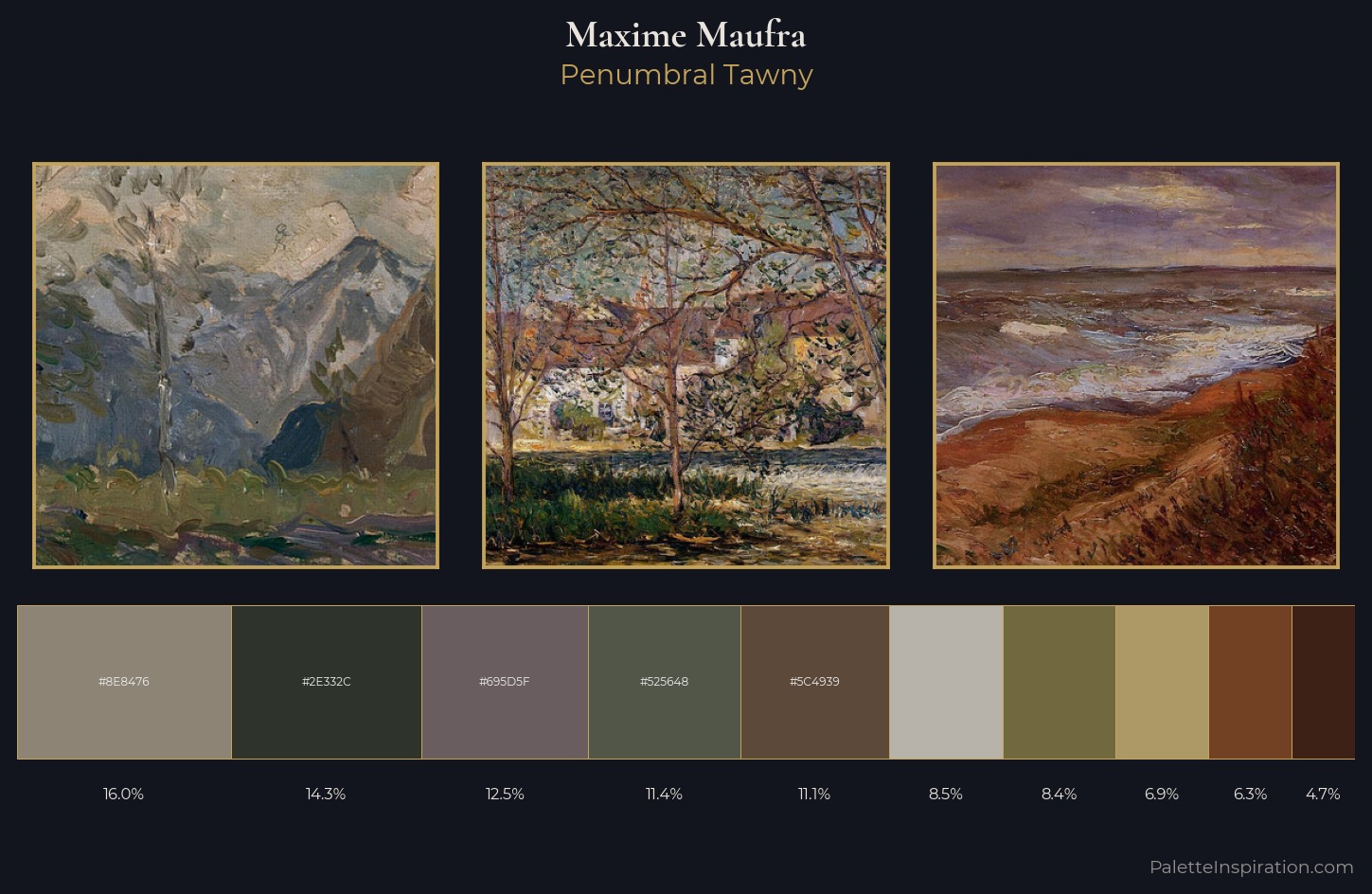 Maxime Maufra Palette 14 — Penumbral Tawny