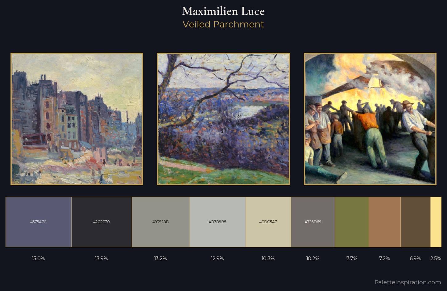 Maximilien Luce Palette 4 — Veiled Parchment
