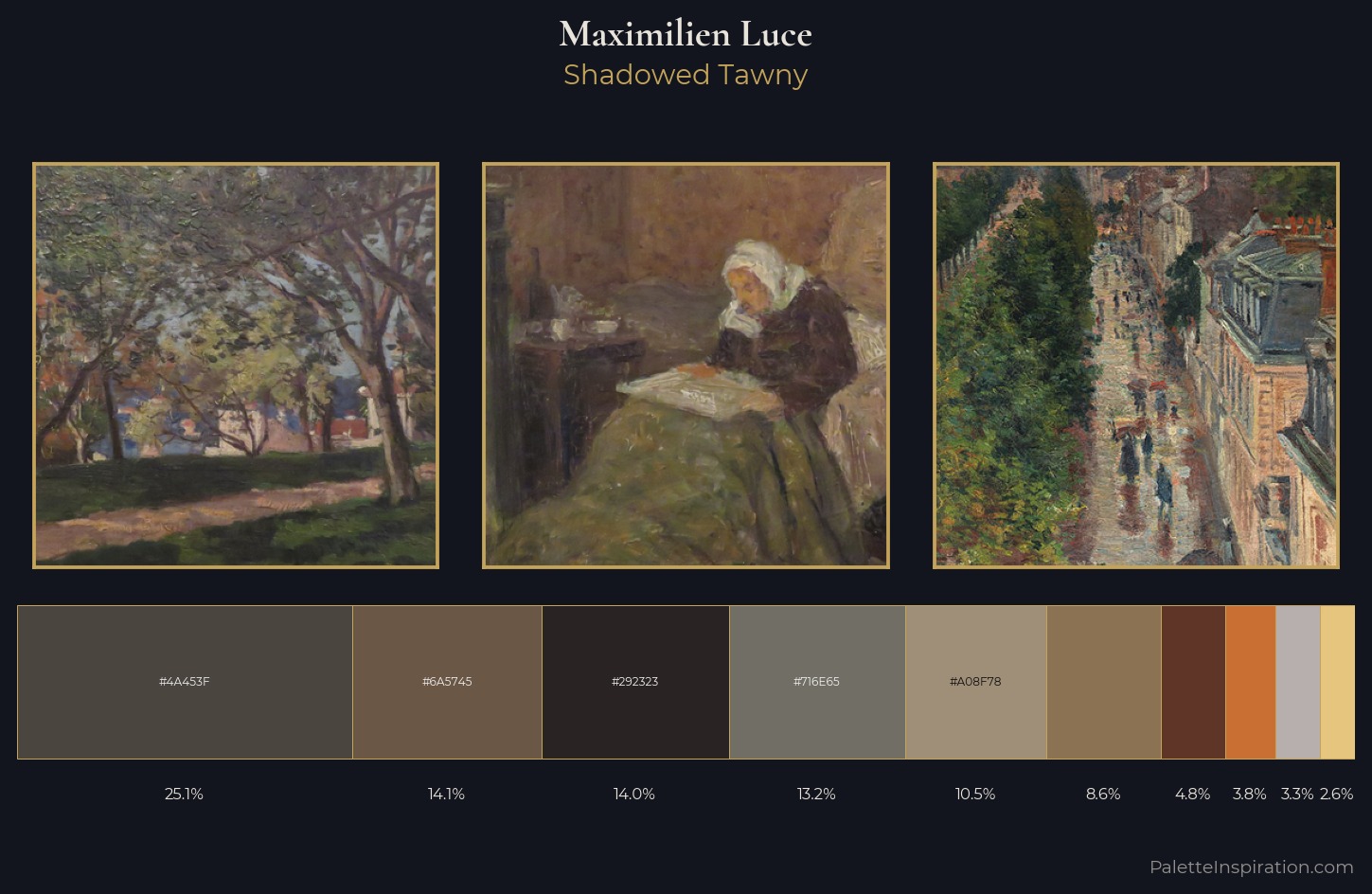 Maximilien Luce Palette 9 — Shadowed Tawny