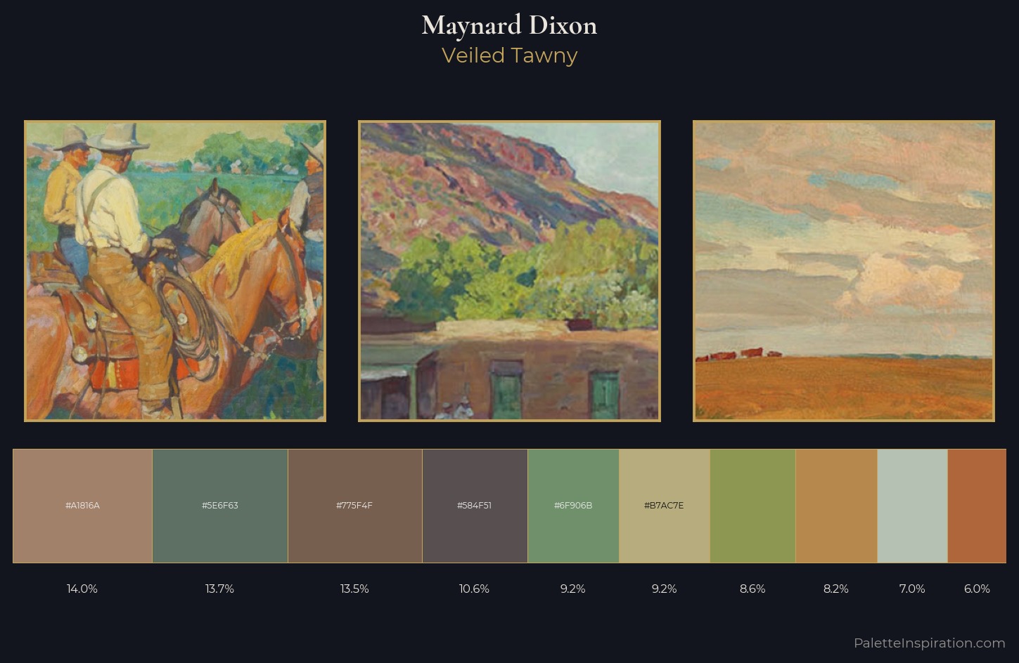 Maynard Dixon Palette 4 — Veiled Tawny