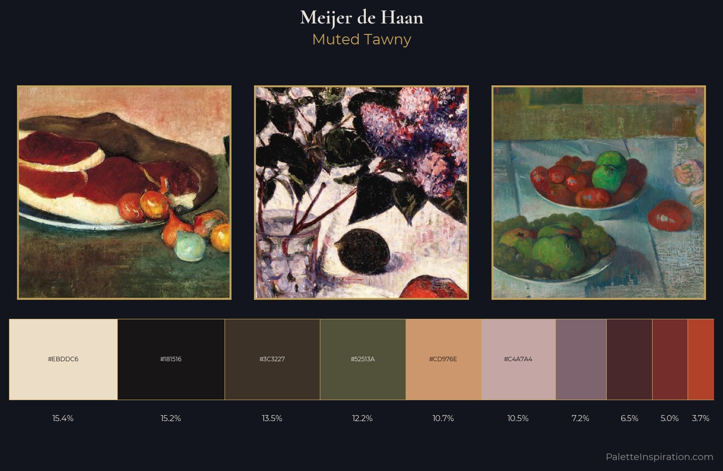 Meijer de Haan Palette 1 — Muted Tawny