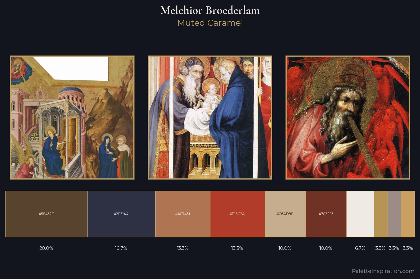 Melchior Broederlam Master Palette — Muted Caramel