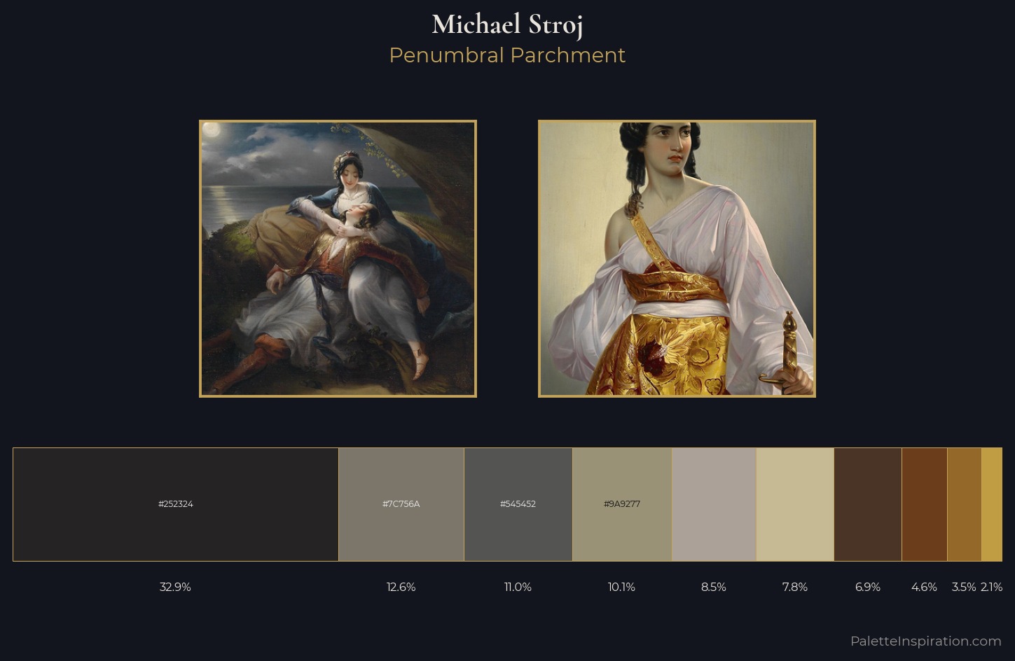 Michael Stroj Palette 1 — Penumbral Parchment