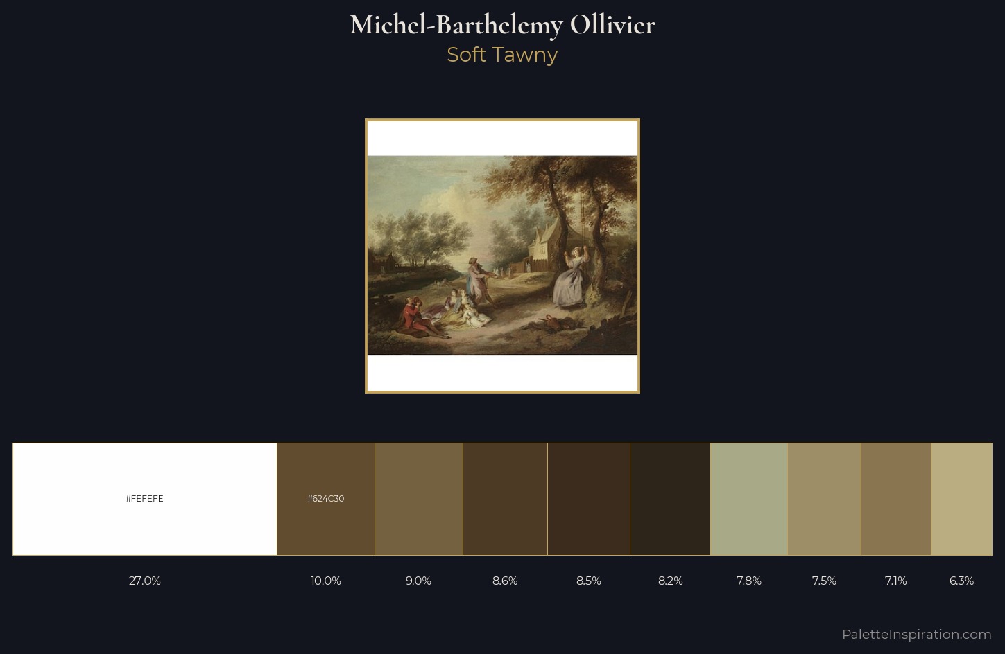 Michel-Barthelemy Ollivier Palette 1 — Soft Tawny