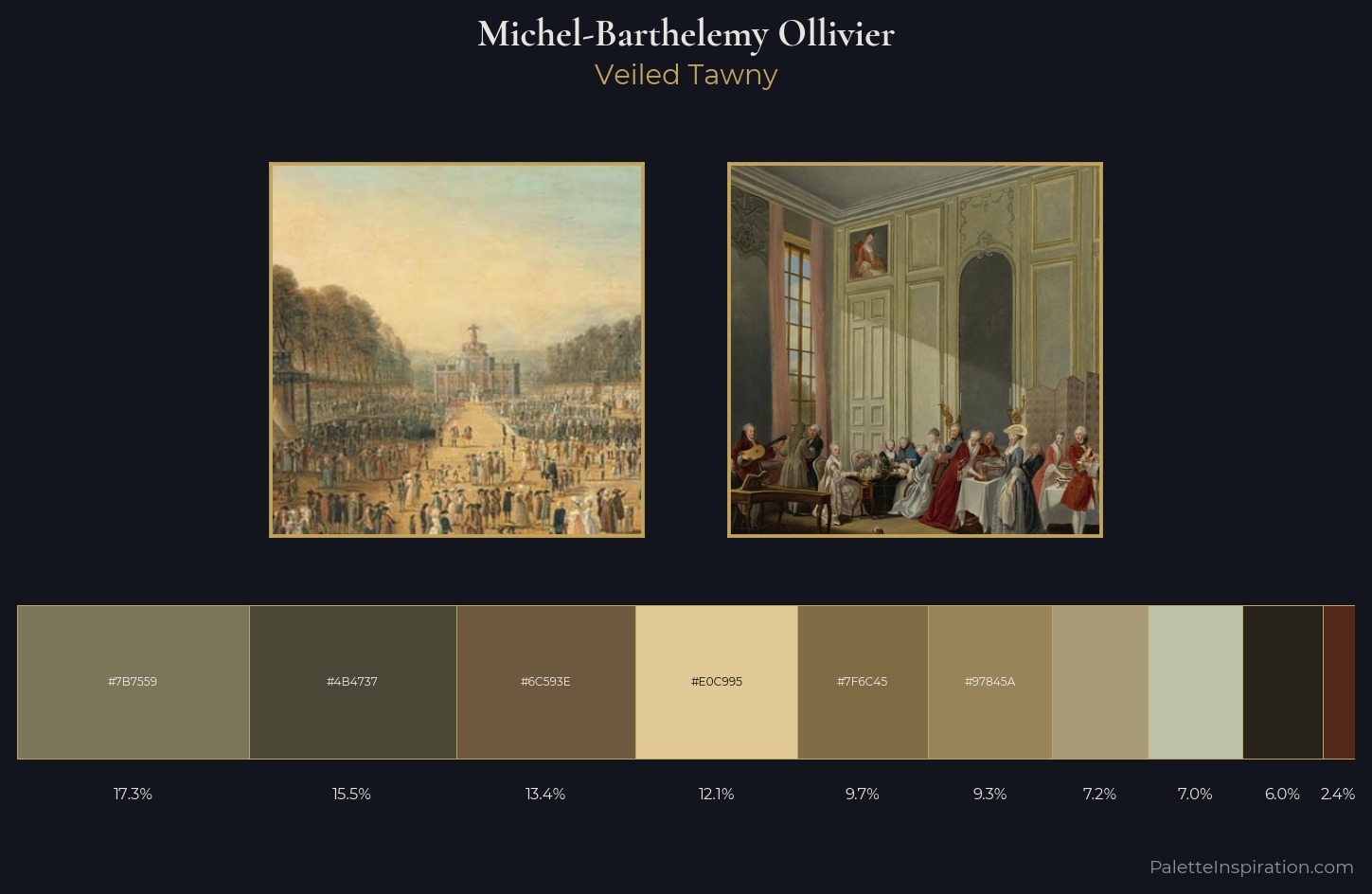 Michel-Barthelemy Ollivier Palette 2 — Veiled Tawny