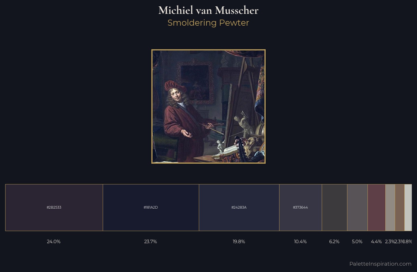 Michiel van Musscher Palette 5 — Smoldering Pewter