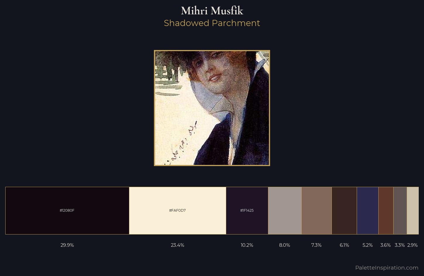 Mihri Musfik Palette 2 — Shadowed Parchment