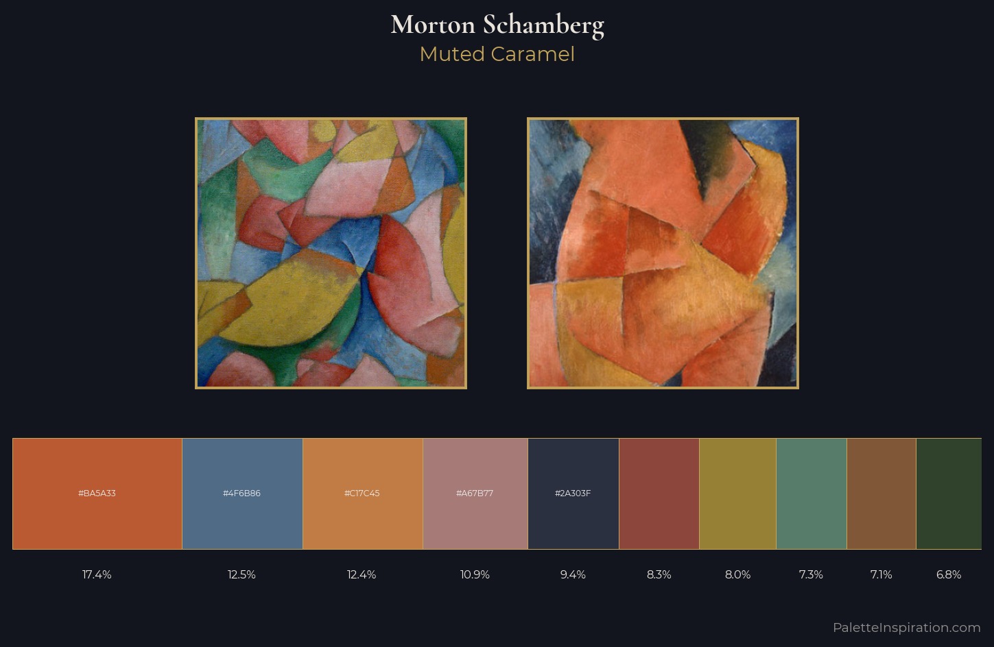 Morton Schamberg Palette 4 — Muted Caramel