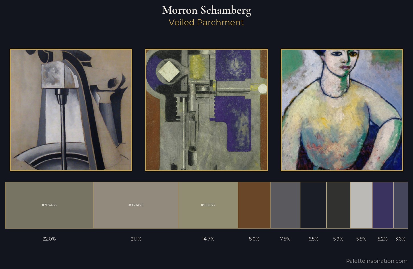 Morton Schamberg Palette 5 — Veiled Parchment