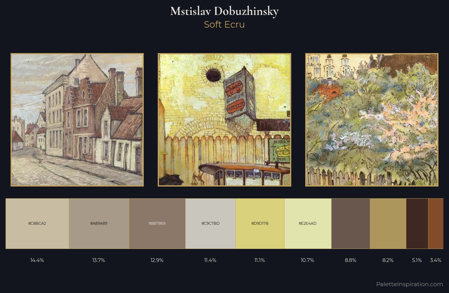 Mstislav Dobuzhinsky Palette 4 — Soft Ecru