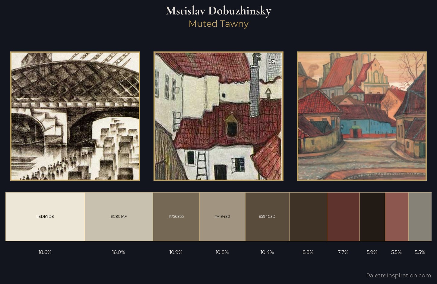 Mstislav Dobuzhinsky Palette 8 — Muted Tawny