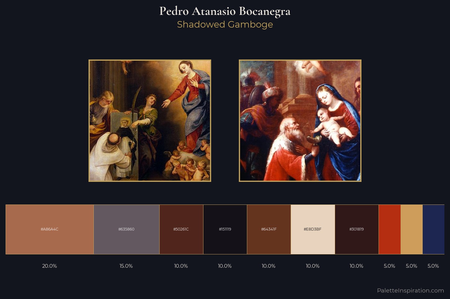 Pedro Atanasio Bocanegra Master Palette — Shadowed Gamboge