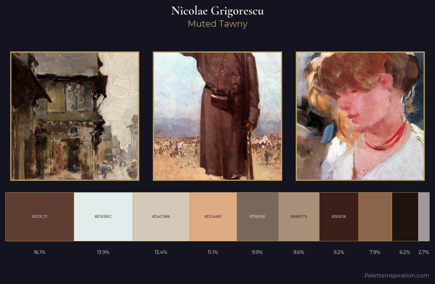Nicolae Grigorescu Palette 3 — Muted Tawny