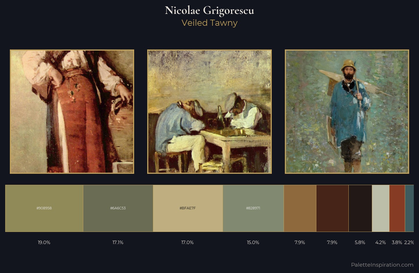 Nicolae Grigorescu Palette 6 — Veiled Tawny