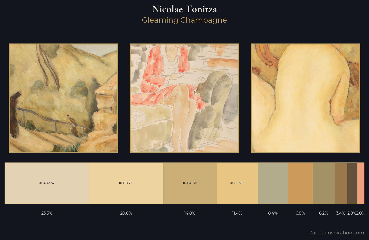 Nicolae Tonitza Palette 1 — Gleaming Champagne