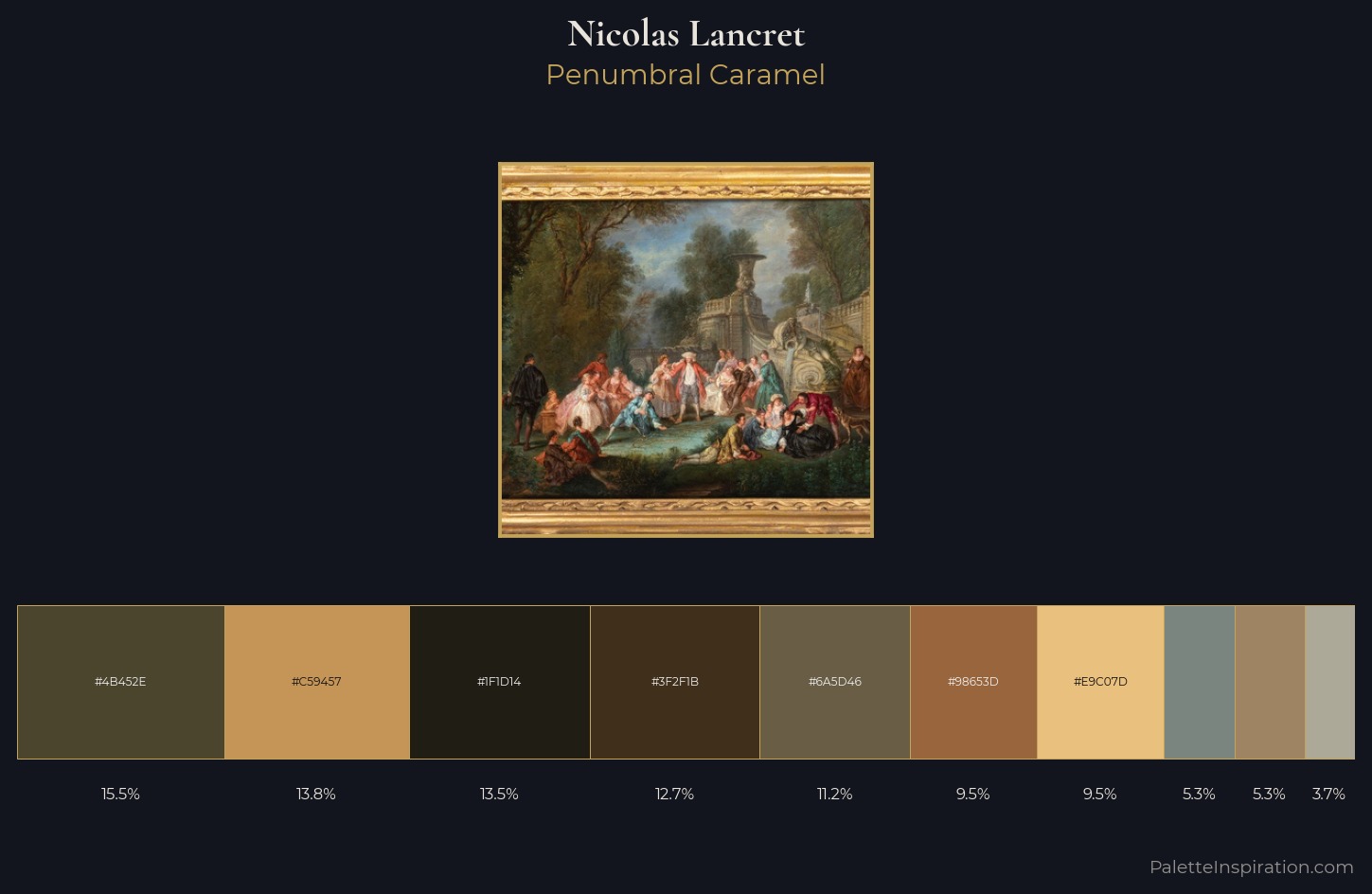 Nicolas Lancret Palette 1 — Penumbral Caramel