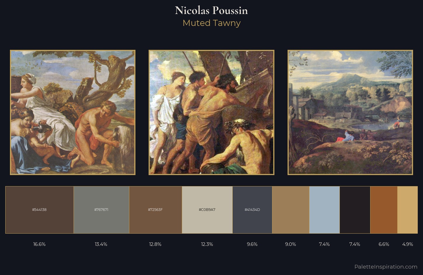 Nicolas Poussin Palette 4 — Muted Tawny