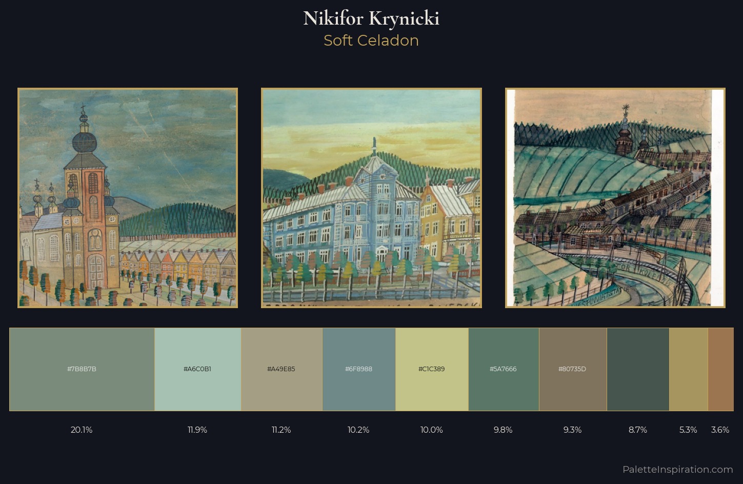 Nikifor Krynicki Palette 1 — Soft Celadon