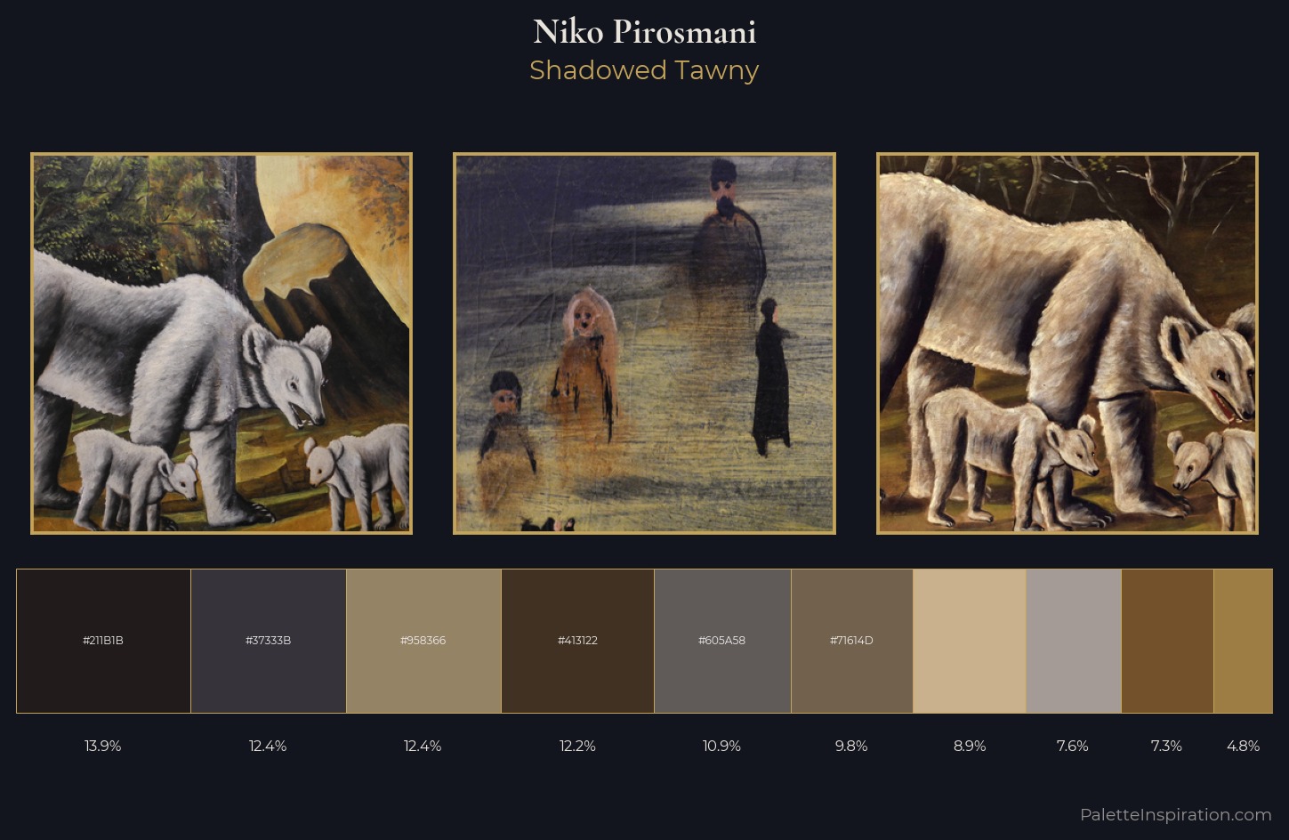 Niko Pirosmani Palette 9 — Shadowed Tawny