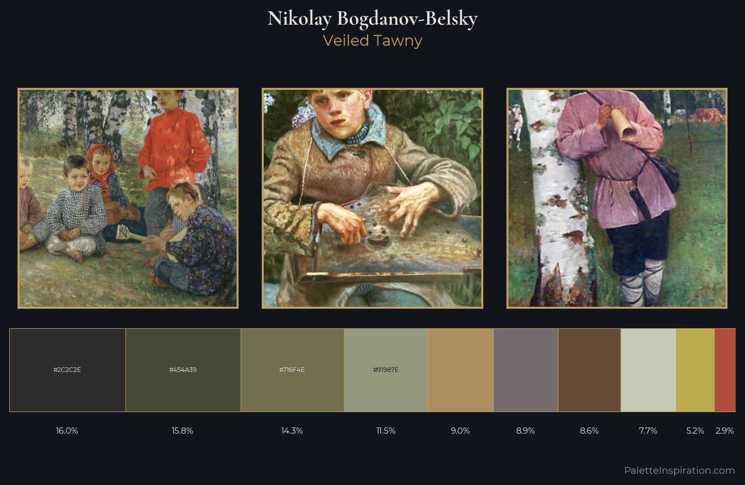 Nikolay Bogdanov-Belsky Palette 12 — Veiled Tawny