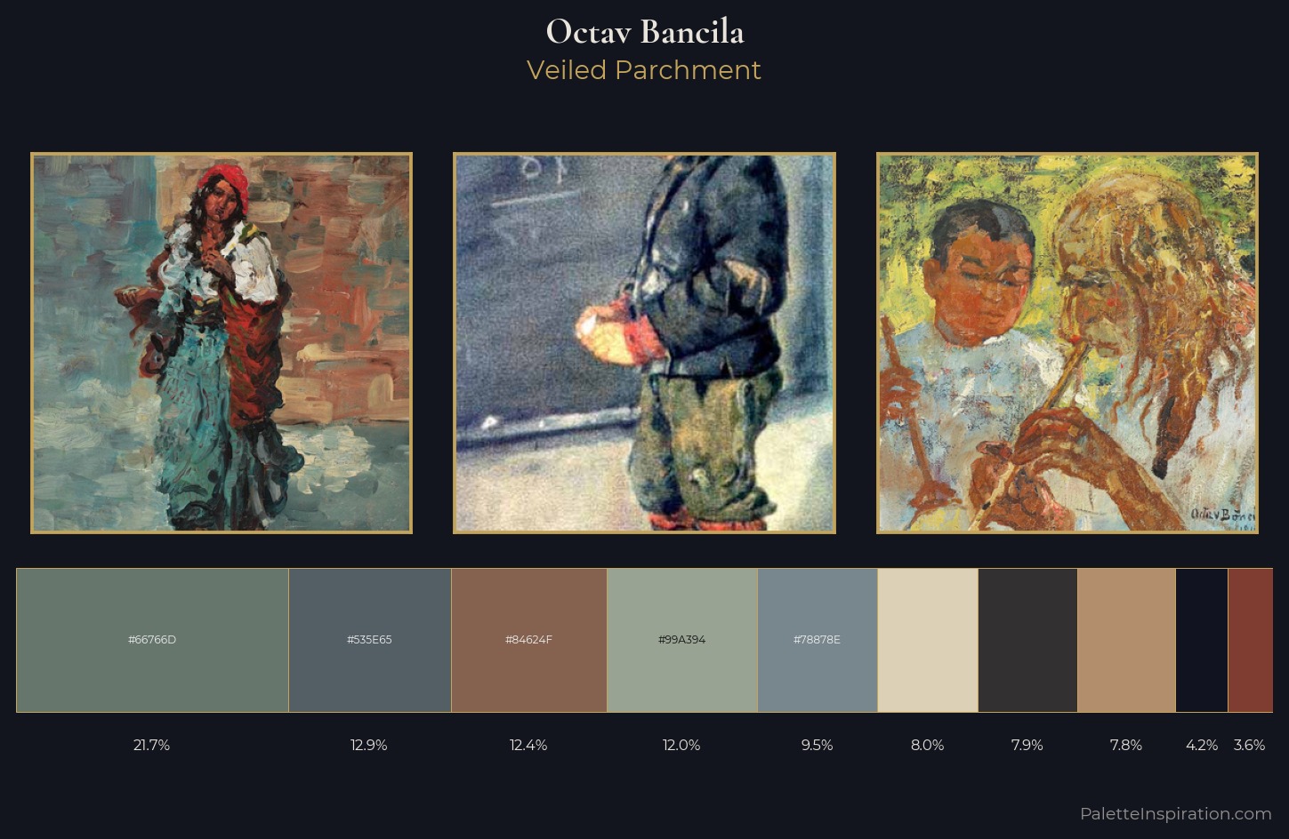 Octav Bancila Palette 3 — Veiled Parchment