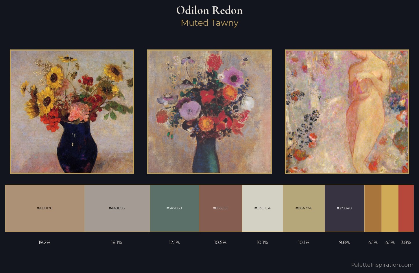 Odilon Redon Palette 3 — Muted Tawny