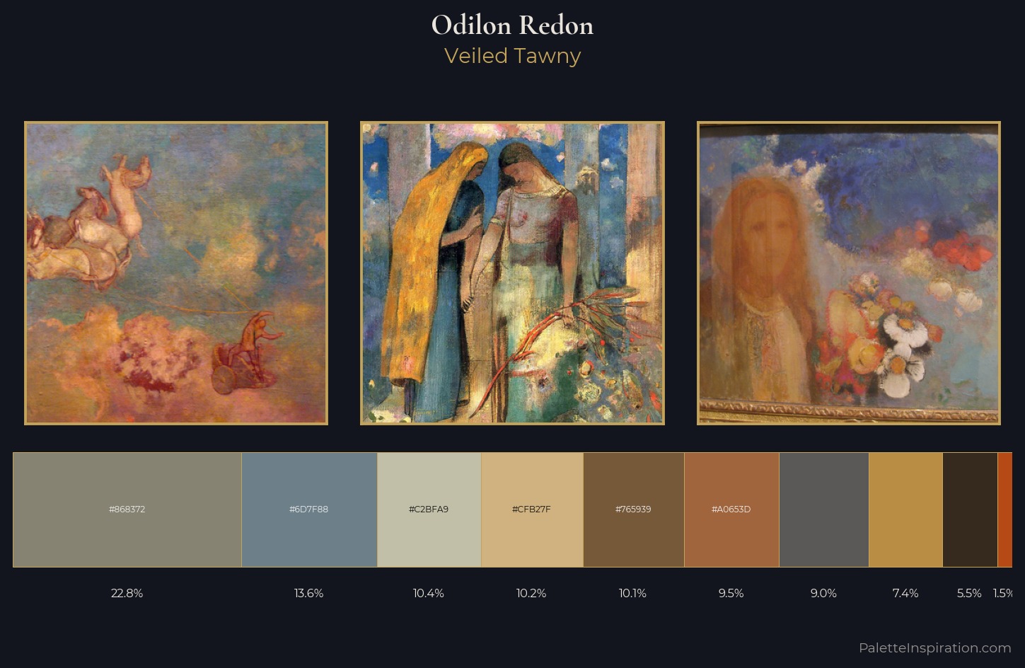 Odilon Redon Palette 6 — Veiled Tawny